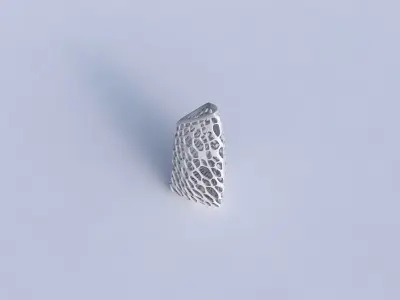 Vase tipped triangle with dense organic lattice 2 3D print model