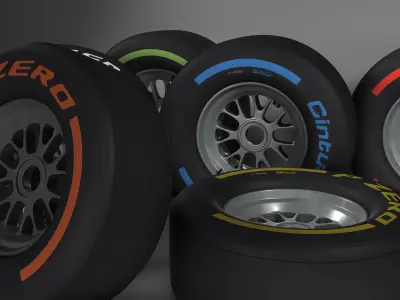 F1 tire collection 3D model