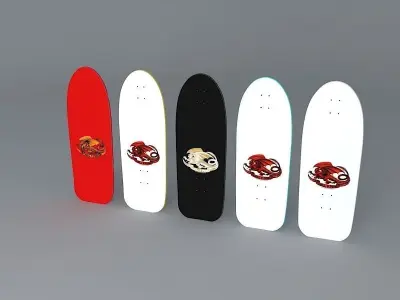 80s Powell Peralta skateboard deck Free 3D model