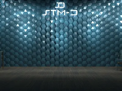 STM-D hexagon wall parametric model 210 Low-poly 3D model