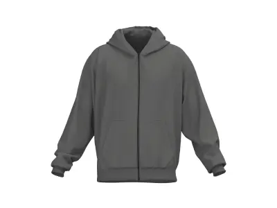 Male oversized hoodie 3D model