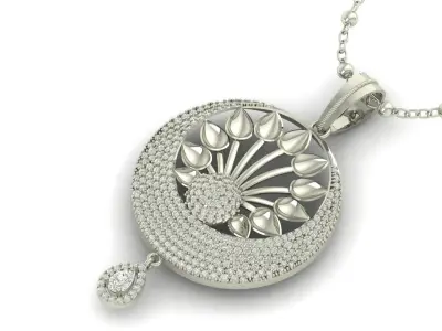 Pendant Necklace 3D print model 15