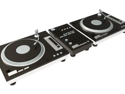 electronic dj turntable  3D model
