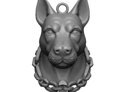 pitbull head 3D print model