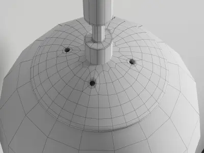 Globe Wall Lamp Fixtures Industrial Style Glass Wall Mounted Low-poly 3D model