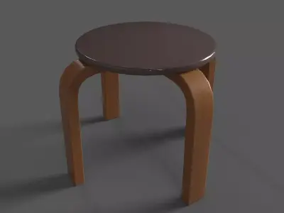 QuadStool 26cm Low-poly 3D model