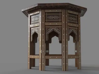 Moroccan Drum Table 3D model