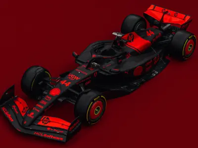 Ferrari SF-25 Black Edition Low-poly 3D model