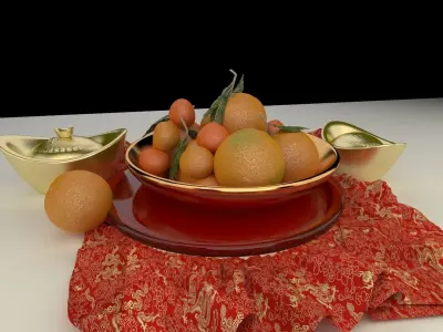 Chinese Gold Ingot  3D model