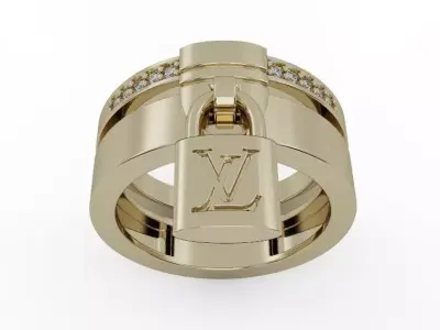 louis vuitton ring 3D print model