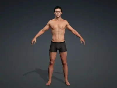 Realistic Handsome Male Character Daniel Wu New Police Story 3D model