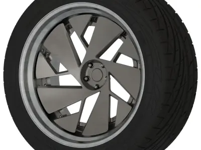 Rotiform RSC Aftermarket Wheel Low-poly 3D model