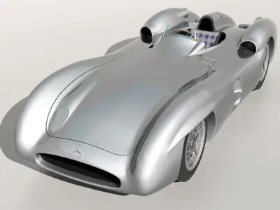 Mercedez W196 Monza 1954 3D model