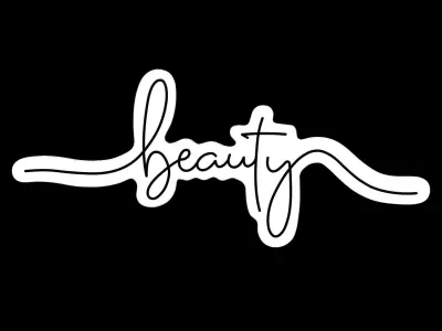 Beauty Neon Sign 3D model