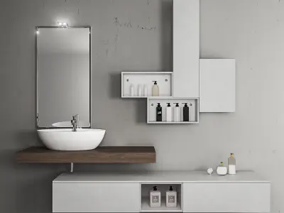 Bathroom furniture collection 3  3D model