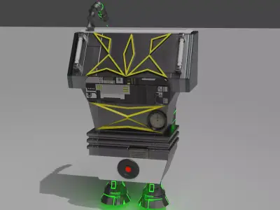 Sci-Fi BagPack Free 3D model