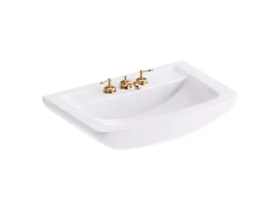 Vega Small Wall Mounted Bathroom Vessel Sink 3D model