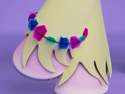 Stylized Fluttershy from My Little Pony G4 Low-poly 3D model