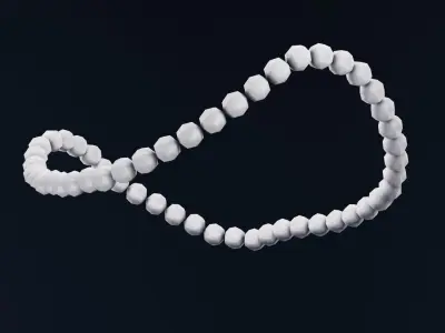 Pearls Necklace  Low-poly 3D model