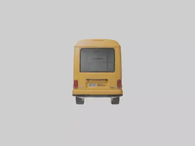 Mini Bus Model 1 Low-poly 3D model
