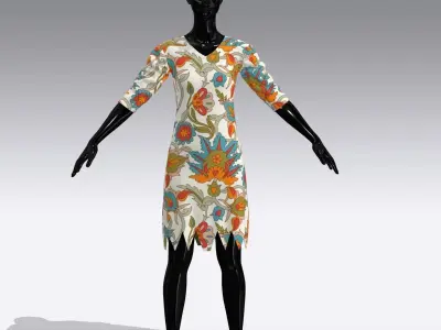 Female Cloth Dress Low-poly 3D model purchase
