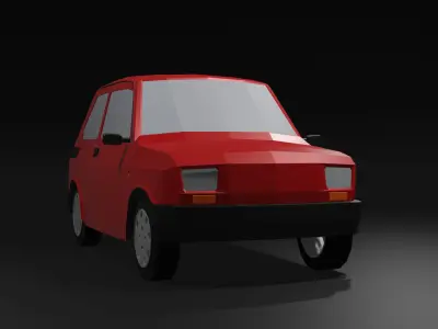 Polish Fiat 126P Low-poly Low-poly 3D model