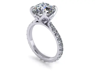 Women Diamond Ring R7 3D print model