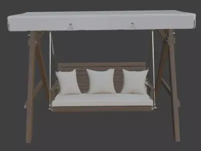 Outdoor Swing with Cushions 3D model