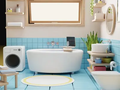 Bathroom isometric 3D model