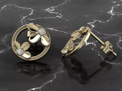 Jewelry Earring 3D print model