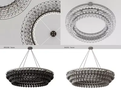 Arctic Pear Chandelier Round 120 3D model