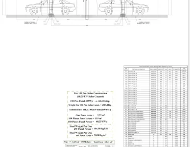 68 kWp Solar Carport Project Type 5 3D model