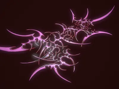 Dark Tribal Low-poly 3D model