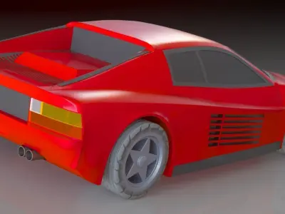 Ferrari Testarossa Free 3D print model