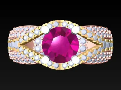 Diamond Ring - Womens Rings - N311249 3D print model