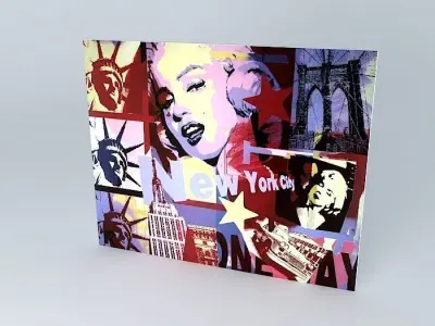 Paul Raynal - Marilyn Souvenir Painting Free 3D model