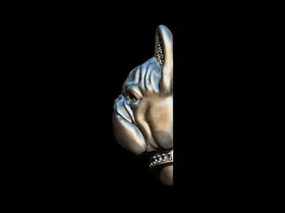 french bulldog pendant 3D print model