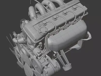 KA24DE S13 Engine 3D model
