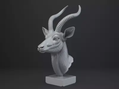 Antilope Bust - Animal Figurine 3D print model
