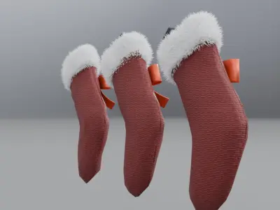 christmas socks 3D model