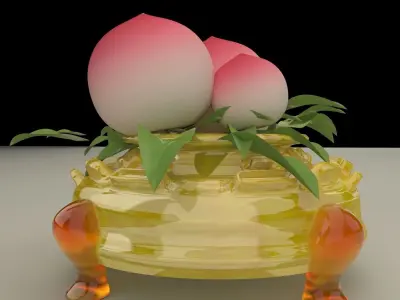 Chinese peach 3D model