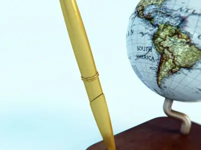 Earth Pen Holder 3D model