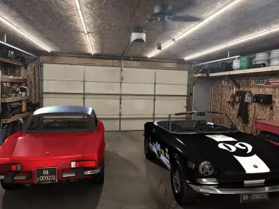 FIAT 124 Spider 1978 Low-poly 3D model