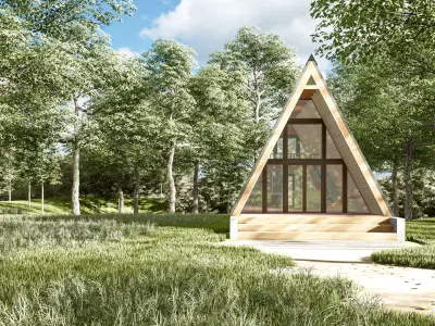 A-frame House Detail 3D model 3D model