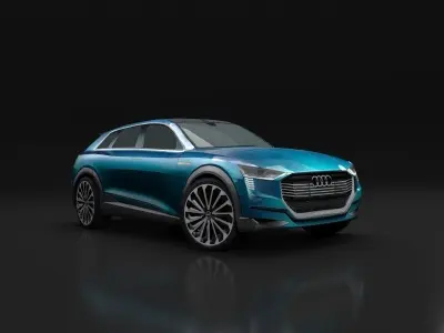 Audi e-tron quattro Concept 2015 Low-poly 3D model