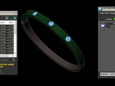 bracelet with stones 3D print model