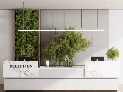 Reception desk - office furniture 20 Low-poly 3D model