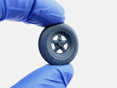 15x5 Weld Pro Star Wheel Hoosier Front Runner Tire 3D print model