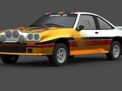 Opel Manta 400 3D Model High-Quality Detailed Design Low-poly 3D model
