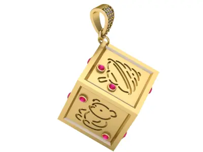 KIDS TOY DESIGN BOX PENDANT 3D PRINTABLE MODEL  3D print model